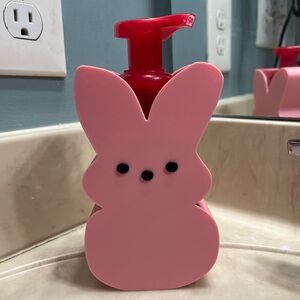 Pink “Peeps” Bunny Soap Bottle Cover